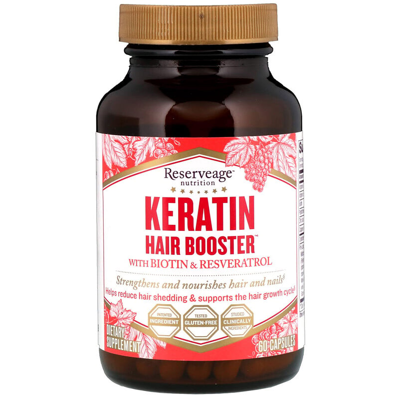 ReserveAge Nutrition, Keratin Hair Booster with Biotin & Resveratrol ...