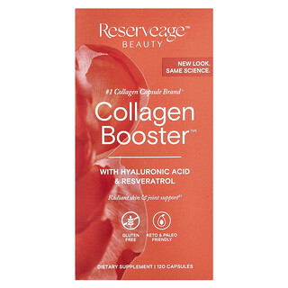 Reserveage Beauty, Collagen Booster™ dengan Asam Hialuronat & Resveratrol, 120 Kapsul