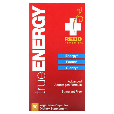 Redd Remedies  TrueEnergy  50 Vegetarian Capsules