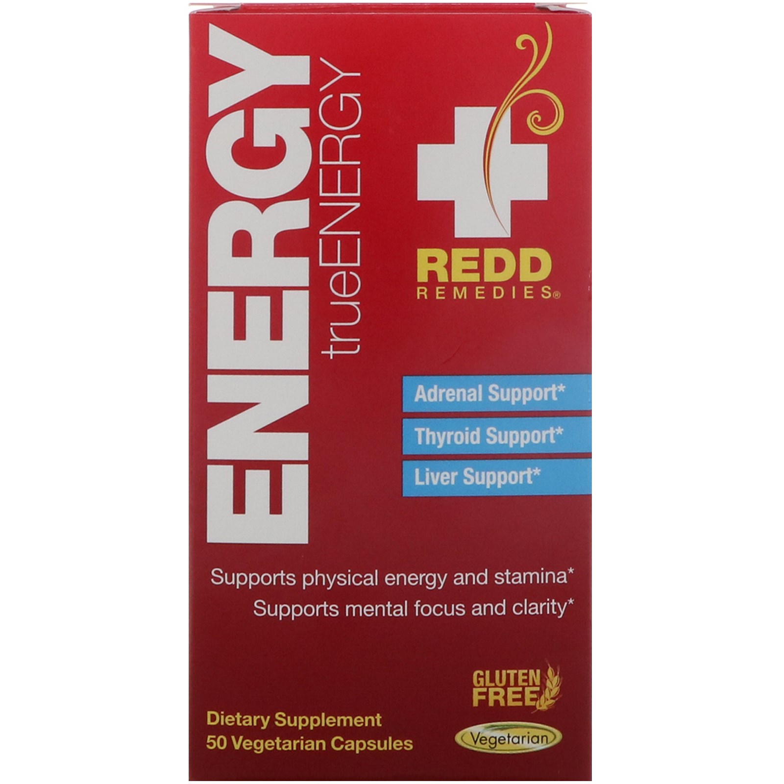 Redd Remedies, Energy, TrueEnergy, 50 Vegetarian Capsules - iHerb