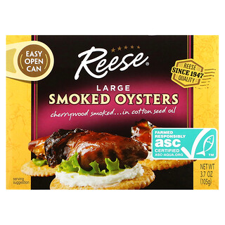 Reese, Ostras Defumadas Grandes, 105 g (3,7 oz)