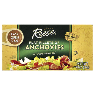 Reese, Fileuri plate de hamsi in ulei de masline pur, 2 oz (56 g)
