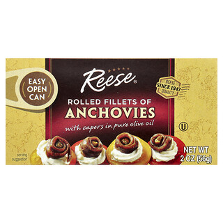 Reese, Rolled Fillets of Anchovies, 2 oz (56 g)