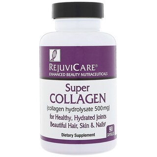 Rejuvicare, Super collagène, Hydrolysat de collagène, 500 mg, 90 gélules