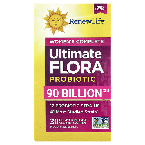 Renew Life Women's Complete, Ultimate Flora™ Probiotic, 30 Delayed Release Vegan Capsules