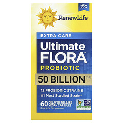 Extra Care, пробіотик Ultimate Flora™, 60 веганських капсул із відстроченим вивільненням