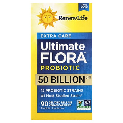 Product Image for Renew Life, Ultimate Flora Probiotic, Extra Care, 90 Delayed Release Vegan Capsules