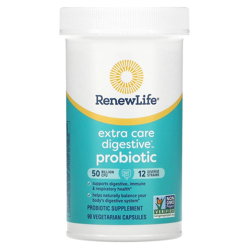 Renew Life Extra Care Digestive Probiotic Billion Cfu Vegetarian Capsules