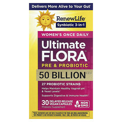 Один раз на день для жінок, пребіотики та пробіотики Ultimate Flora™ для жінок, 30 веганських капсул із відстроченим вивільненням