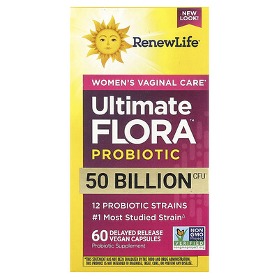Product Image for Renew Life, Ultimate Flora Probiotic, 50 Billion CFU, 60 Delayed Release Vegan Capsules