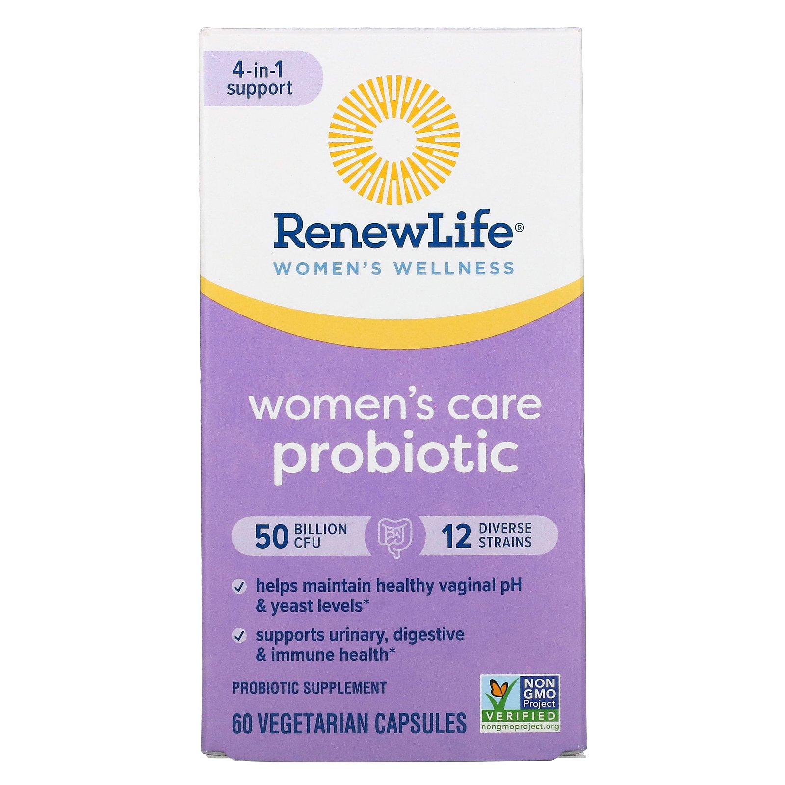 Renew Life, Women's Care Probiotic, 50 Billion Cfu, 60 Vegetarian Capsules