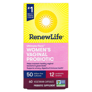 Renew Life, Ultimate Flora，女性女性私密部位益生菌，500 億 CFU，60 粒素食膠囊