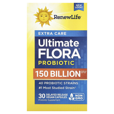 Product Image for Renew Life, Extra Care, Ultimate Flora Probiotic, 30 Delayed Release Vegan Capsules