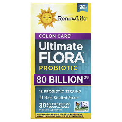 Product Image for Renew Life, Ultimate Flora Colon Care Probiotic, 30 Delayed Release Vegan Capsules