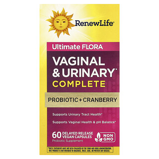 Renew Life, Ultimate Flora™，多面女性私密部位和尿路支持，60 粒缓释全素胶囊