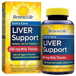Renew Life, Liver Support, Extra Care Herbal Detox Formula , 90 Vegetable Capsules