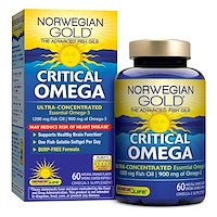 Critical Omega, Ultra-Concentrated, Natural Orange Flavor, 60 Enteric-Coated Softgels - изображение