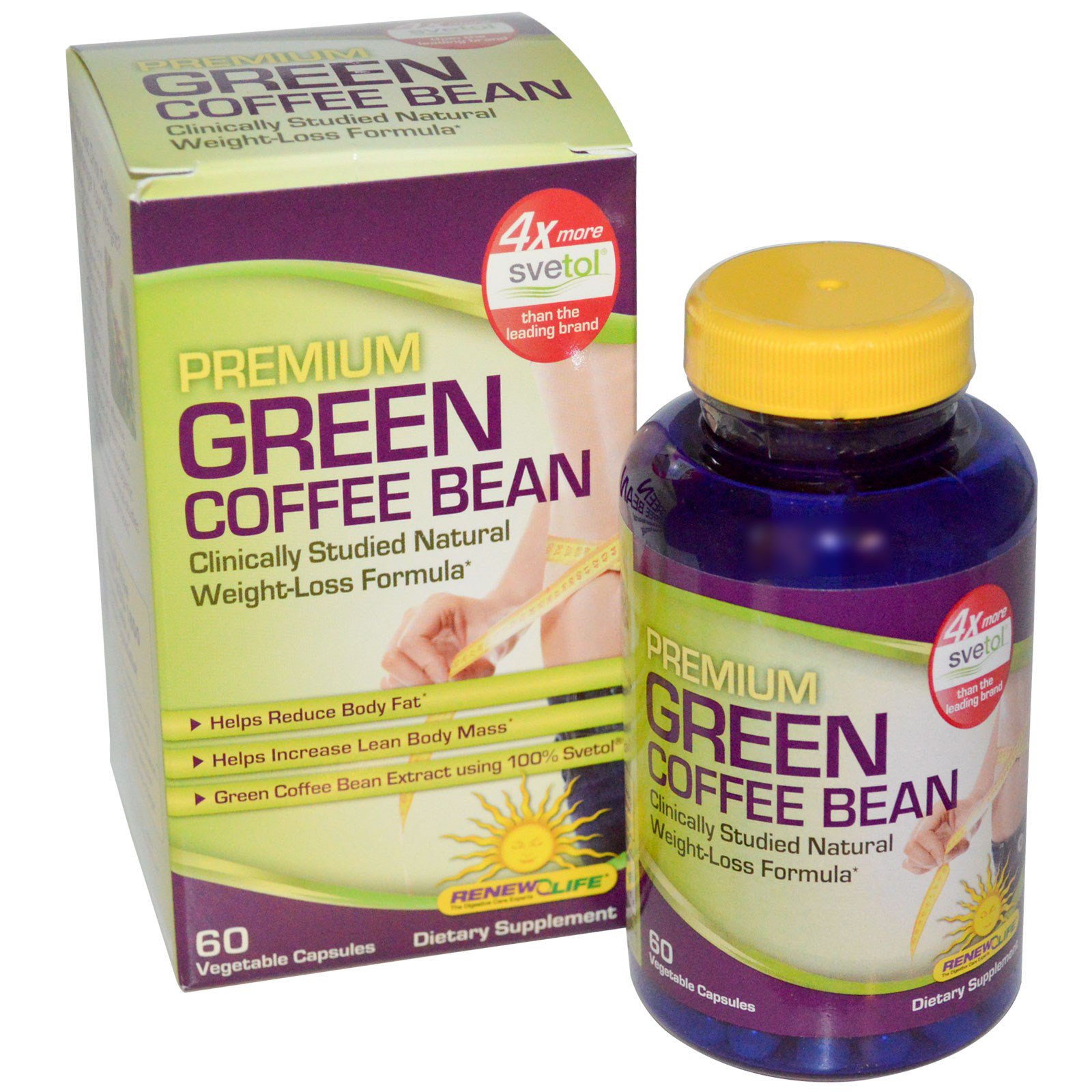 extracto de grano de café verde puro 60 cápsulas 800 mg
