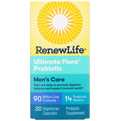 

Ultimate Flora Probiotic, Men's Care, 90 Billion Live Cultures, 30 Vegetarian Capsules