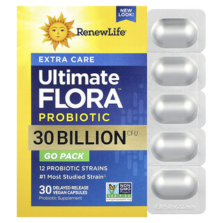 Renew Life, Extra Care Digestive™ Probiotic, 30 Billion CFU, 30 Vegetarian Capsules