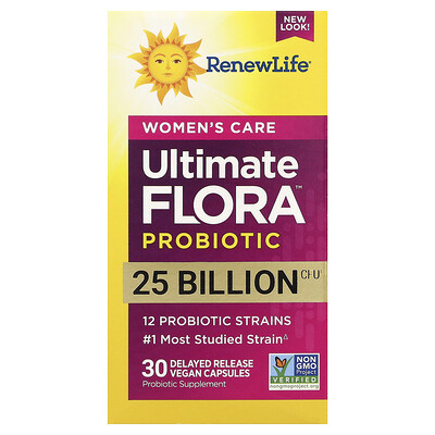 Product Image for Renew Life, Women's Care, Ultimate Flora Probiotic, 25 Billion CFU, 30 Delayed Release Vegan Capsules