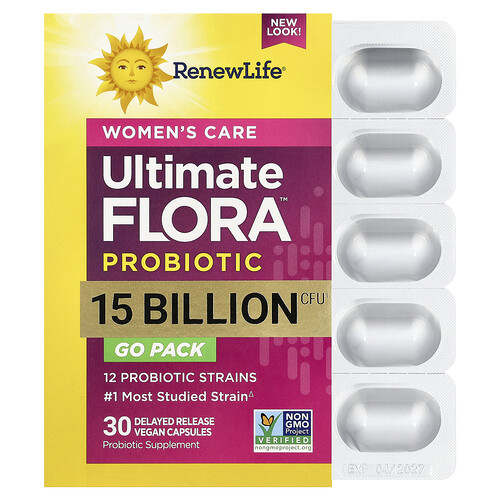 Renew Life Women's Care, Ultimate Flora™ Probiotic, 30 Delayed Release Vegan Capsules