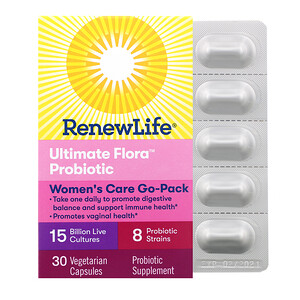 Отзывы о Ренев Лифе, Women's Care Go-Pack, Ultimate Flora Probiotic, 15 Billion Live Cultures, 30 Vegetarian Capsules