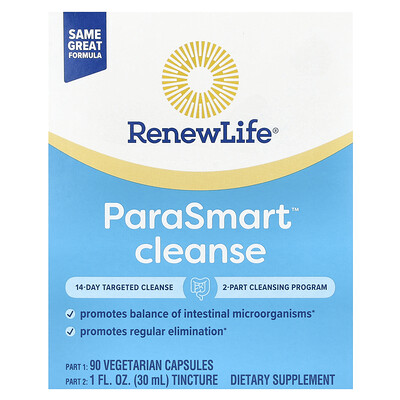 Renew Life  ParaSmart Cleanse  14-Day Targeted Cleanse  2-Part