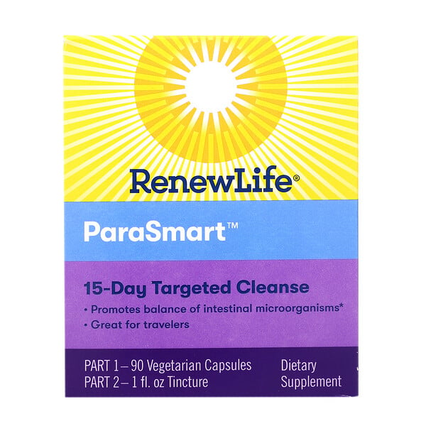 Renew Life, Direcionado, ParaSmart, Limpeza Microbiana, Programa de 2 Partes para 15 Dias