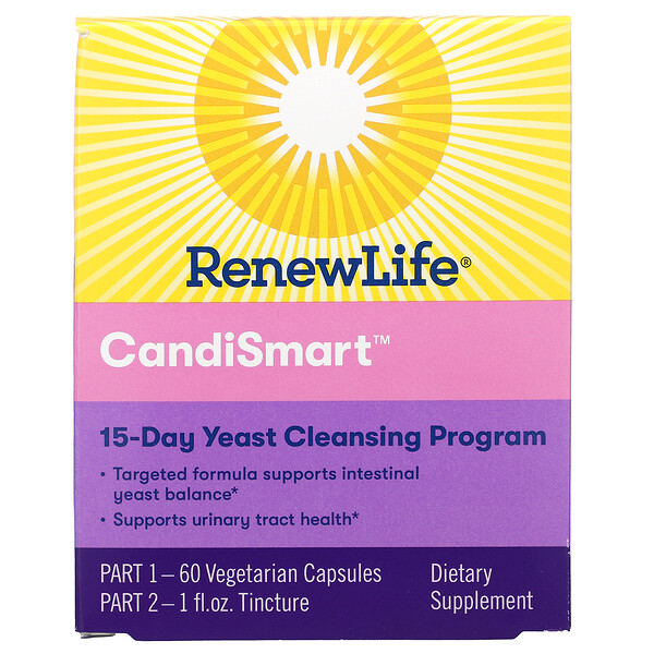 Renew Life‏, Targeted, Candi Smart, נוסחת ניקוי רעלים משמרים, תוכנית בת 15 יום, 2 חלקים