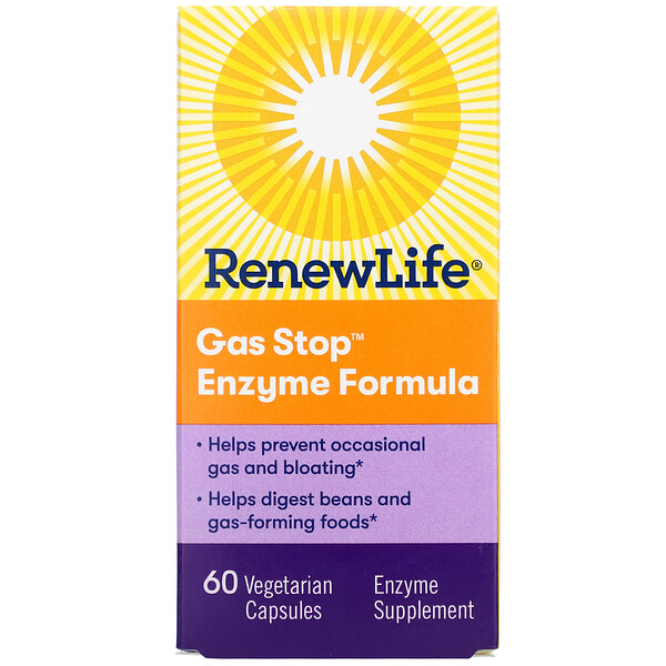 Renew Life‏, Gas Stop Enzyme Formula, 60 Vegetarian Capsules