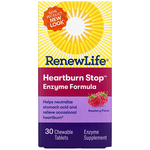 Отзывы о Ренев Лифе, Heartburn Stop, Raspberry Flavor, 30 Chewable Tablets