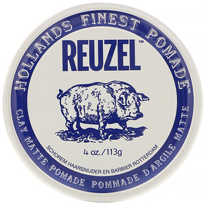 Отзывы о Reuzel, Clay Matte Pomade, Water Soluble, Medium Hold, 4 oz (113 g)