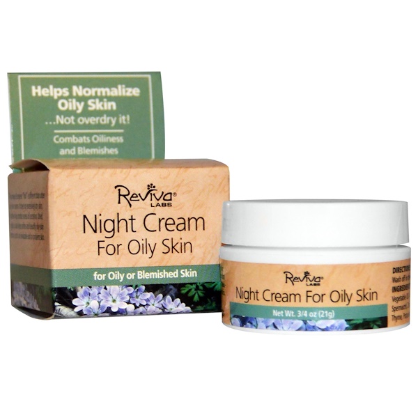 Reviva Labs, Night Cream, for Oily Skin, 3/4 oz (21 g) iHerb