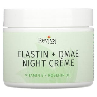 Reviva Labs, Crème de nuit Élastine + DMAE, 1,5 oz (42 g)
