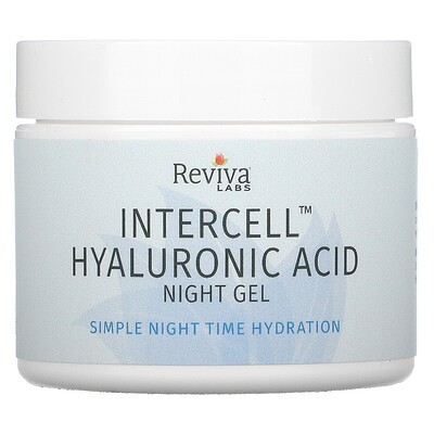 Reviva Labs InterCell, гиалуроновая кислота, ночной увлажняющий гель, 1,5 унц. (42 г)