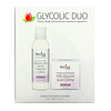 Reviva Labs, Crema 10 % ácido glicólico y limpiador facial de ácido glicólico, paquete de 2 piezas
