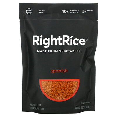 RightRice Из овощей, испанский, 198 г (7 унций)