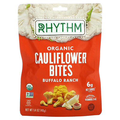 Купить Rhythm Superfoods Органическая цветная капуста, Buffalo Ranch, 40 г (1, 4 унции)