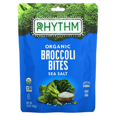 Rhythm Superfoods Органическая брокколи, морская соль, 40 г (1,4 унции)