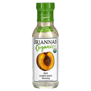 Briannas, Organic Rich Poppy Seed Dressing, 10 fl oz (296 ml)