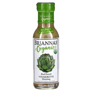 Briannas, Organic Real French Vinaigrette Dressing, 10 fl oz (296 ml)