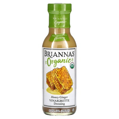 Briannas Органическая заправка для заправки с медом и имбирем, 296 мл (10 жидк. Унций)
