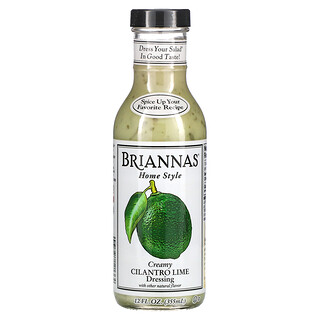 Briannas, Home Style，乳脂狀芫荽葉酸橙調味料，12 液量盎司（355 毫升）