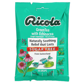 Ricola, Chá Verde com Echinacea, Sem Açúcar, 19 Pastilhas
