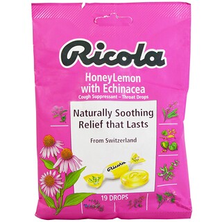 Ricola, HoneyLemon with Echinacea Cough Suppressant, 19 Drops