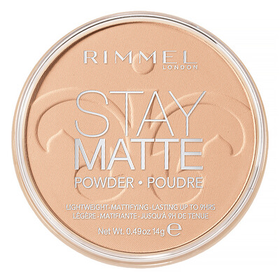 Rimmel London Stay Matte, компактная легкая пудра с матирующим эффектом, оттенок 004 «Песчаная буря», 14 г