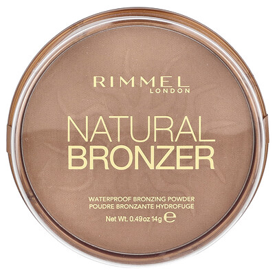 Rimmel London  Natural Bronzer  Waterproof Bronzing Powder  022 Sun Bronze  0.49 oz (14 g)