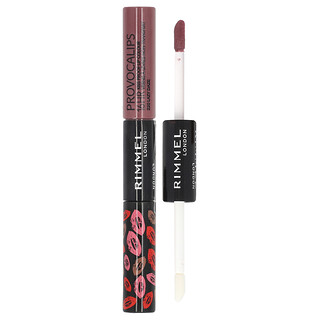 Rimmel London, Provocalips, Warna Bibir Kalis Ciuman 16HR, 220 Lazy Daze, 0.14 fl oz (4 ml) / 0.1 fl oz (3 ml)