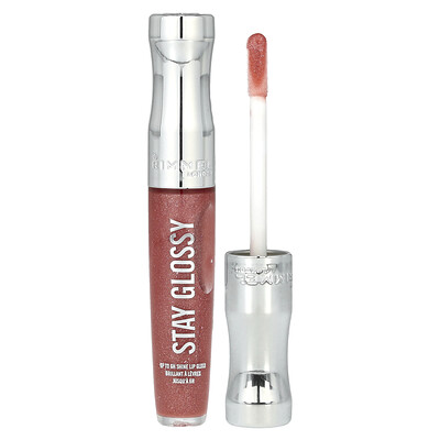 Rimmel London  Stay Glossy Lip Gloss  450 Pink About It  0.18 fl oz (5.5 ml)